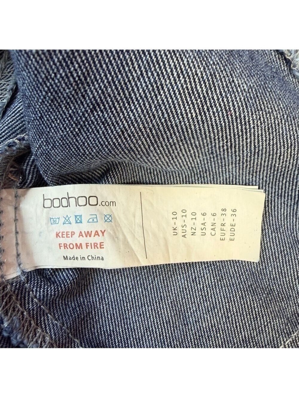 NWT Boohoo NWT Boho/Western patchwork denim jacket size 6 Casual Long Sleeve - Picture 7 of 13